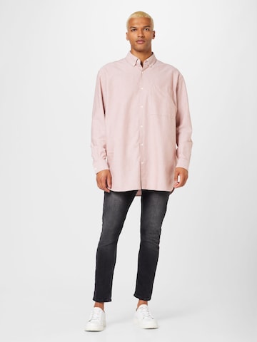 TOPMAN Regular fit Button Up Shirt in Pink