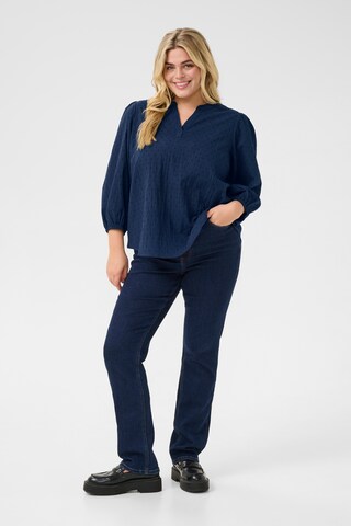 KAFFE CURVE - Blusa 'KCSilla' em azul