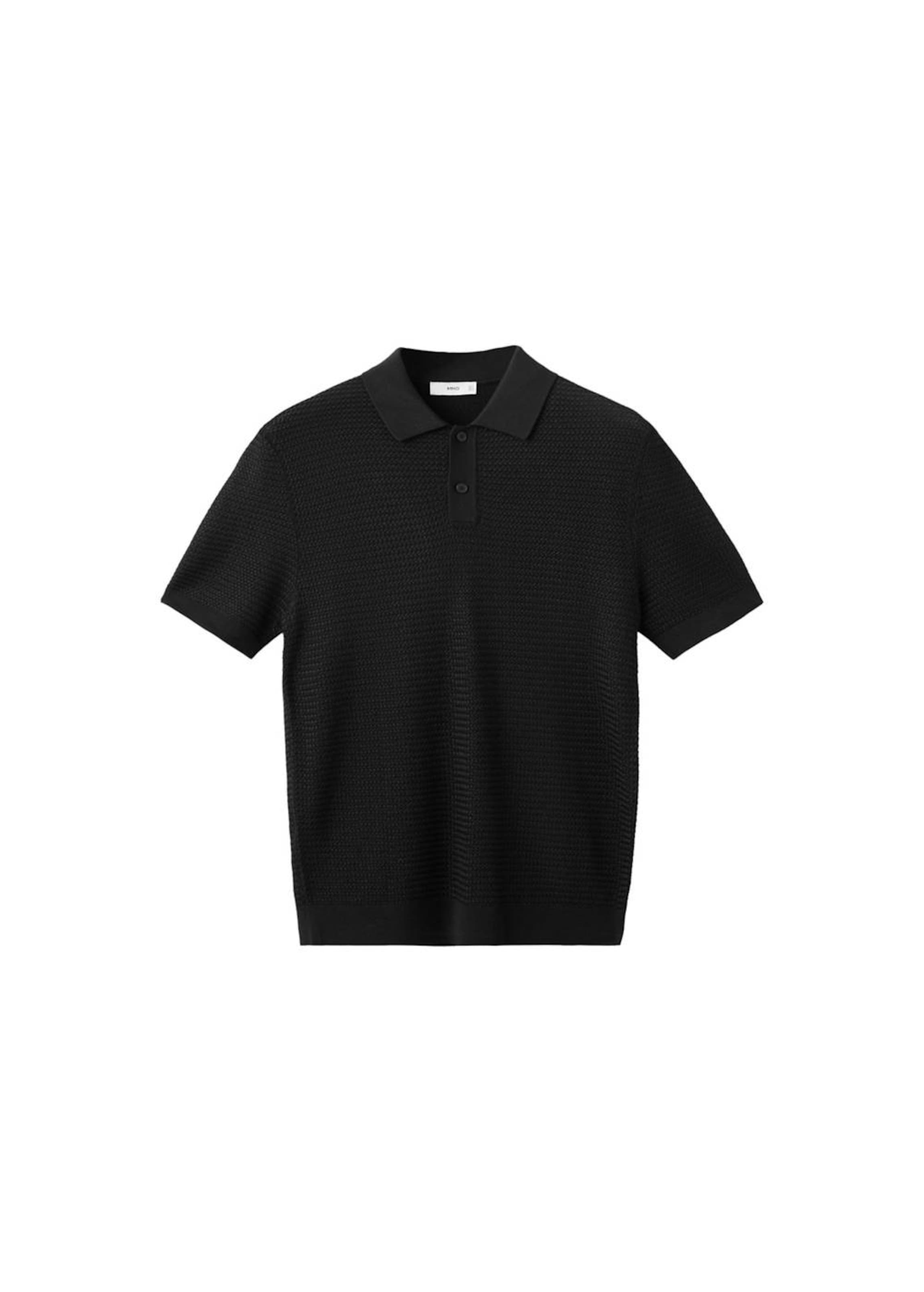 MANGO MAN Poloshirt 'Talaia' in Schwarz: Vorderseite