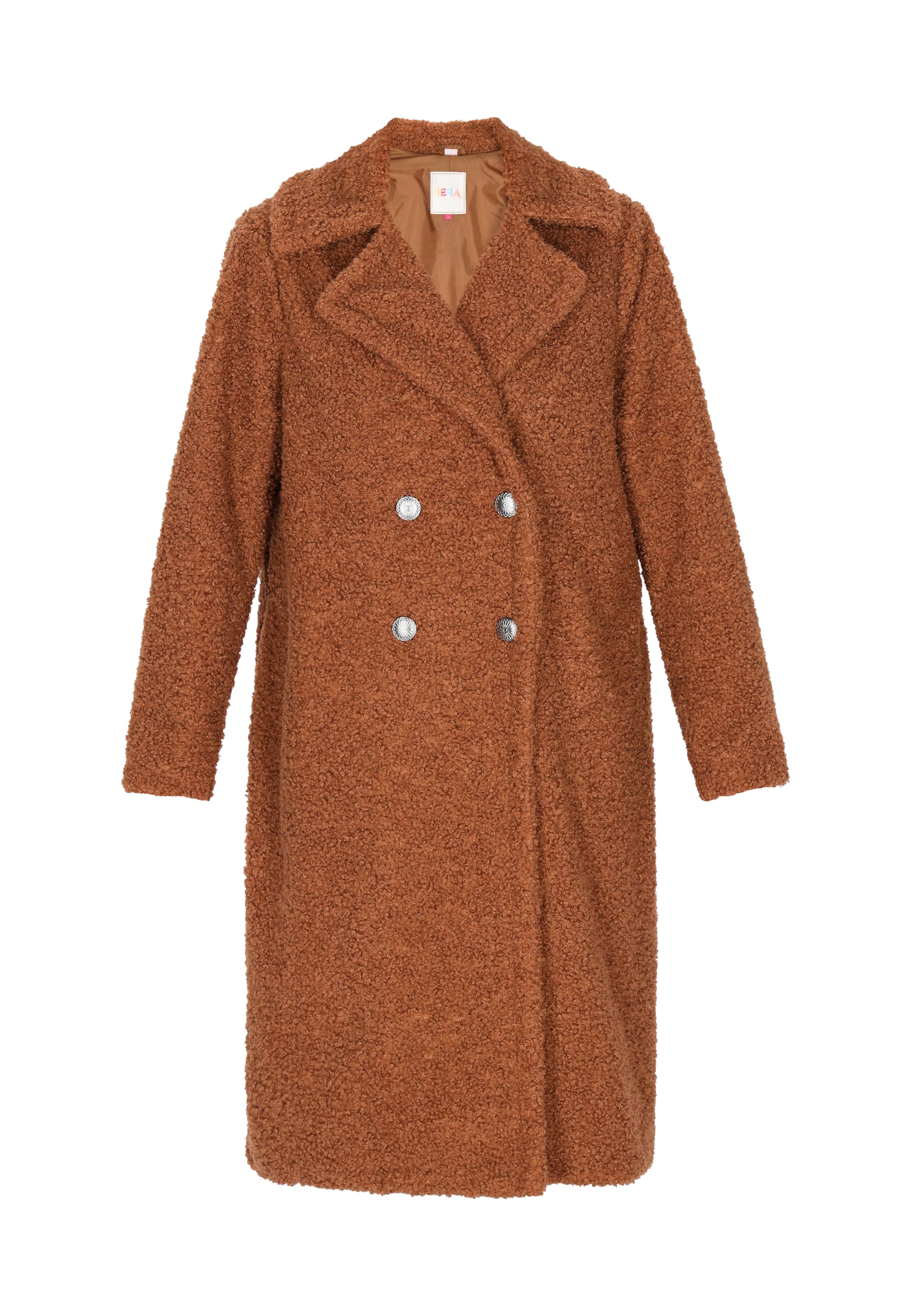 IZIA Přechodný kabát – hnědá: přední strana