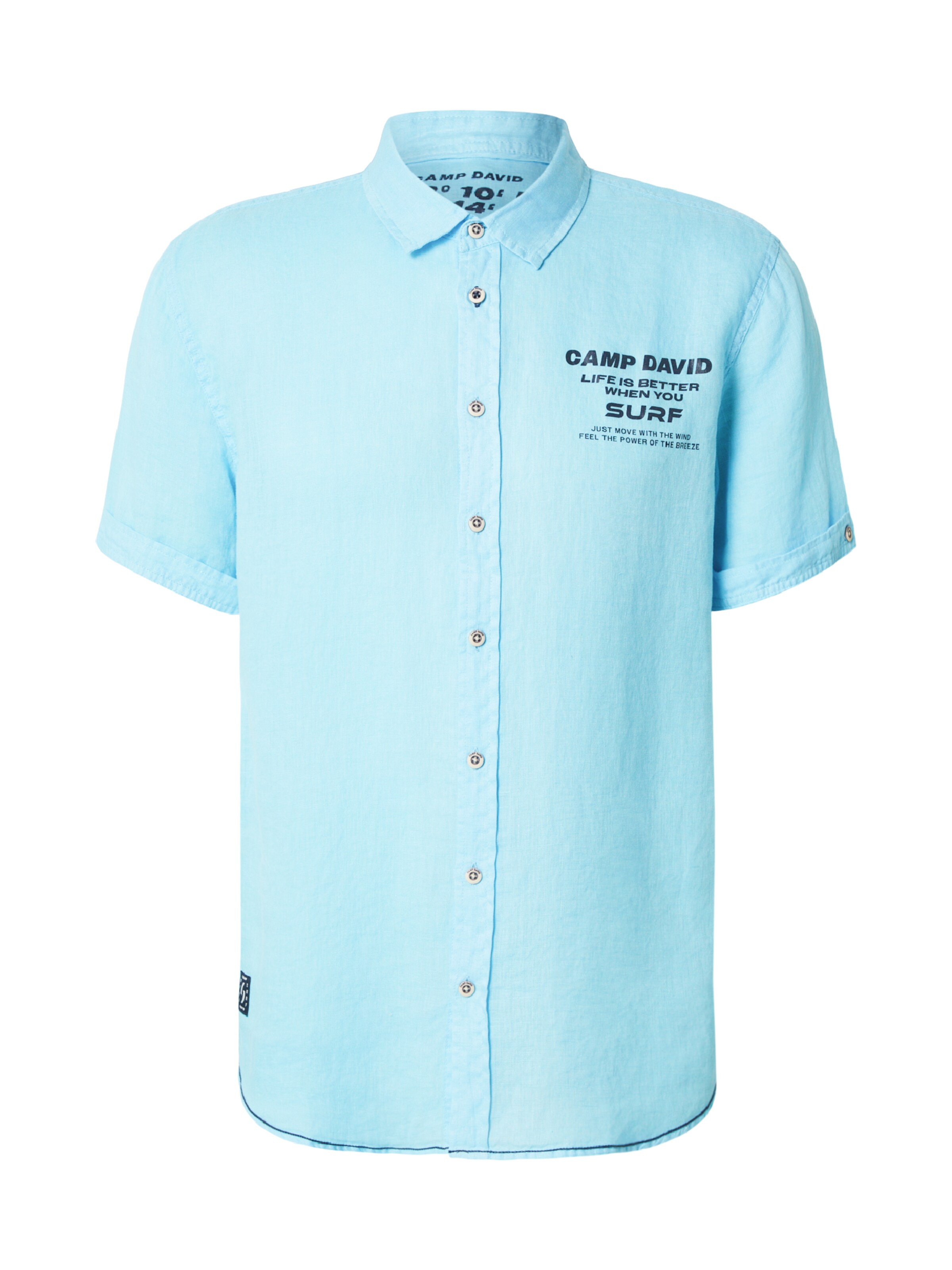 CAMP DAVID - Ajuste confortable Camisa en azul: frente