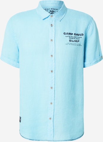 CAMP DAVID Regular fit Button Up Shirt in Blue: front