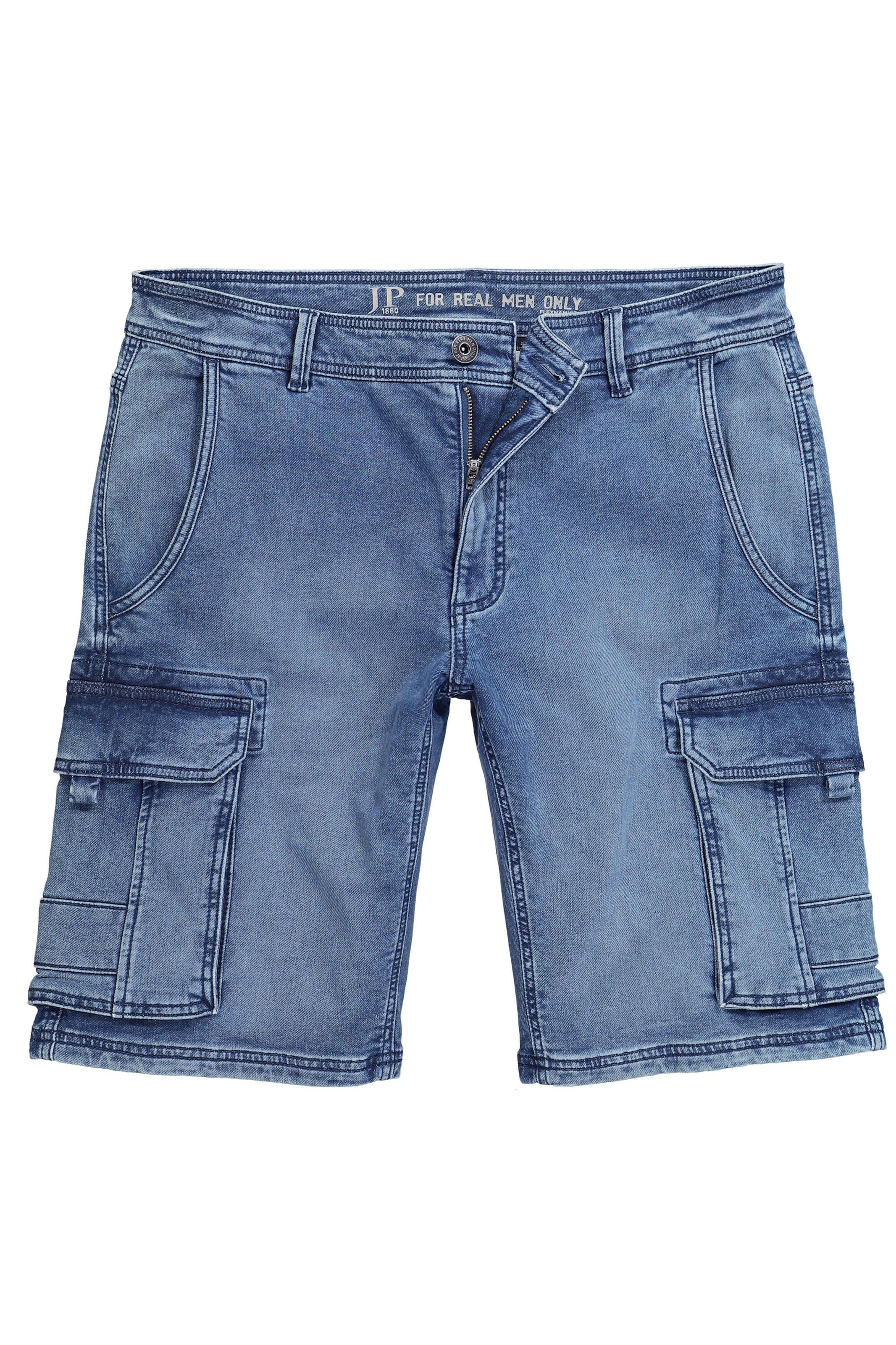 JP1880 Regular Bermuda in Blau: Vorderseite