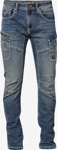 KOROSHI tavaline Klapptaskutega teksapüksid, värv sinine: eest vaates