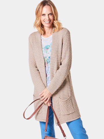 Goldner Knit Cardigan in Beige: front