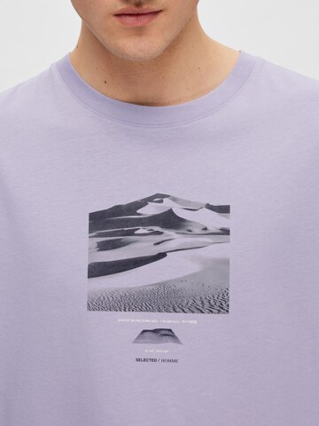 T-Shirt SELECTED HOMME en violet