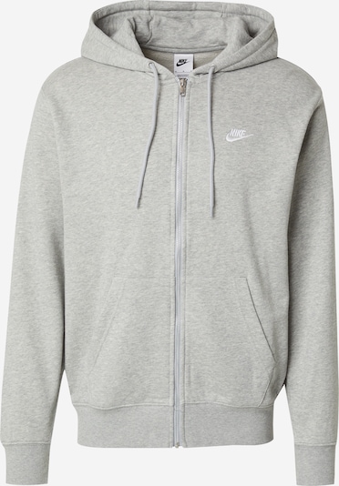 Nike Sportswear Collegetakki 'Club Fleece' värissä meleerattu harmaa / valkoinen, Tuotenäkymä