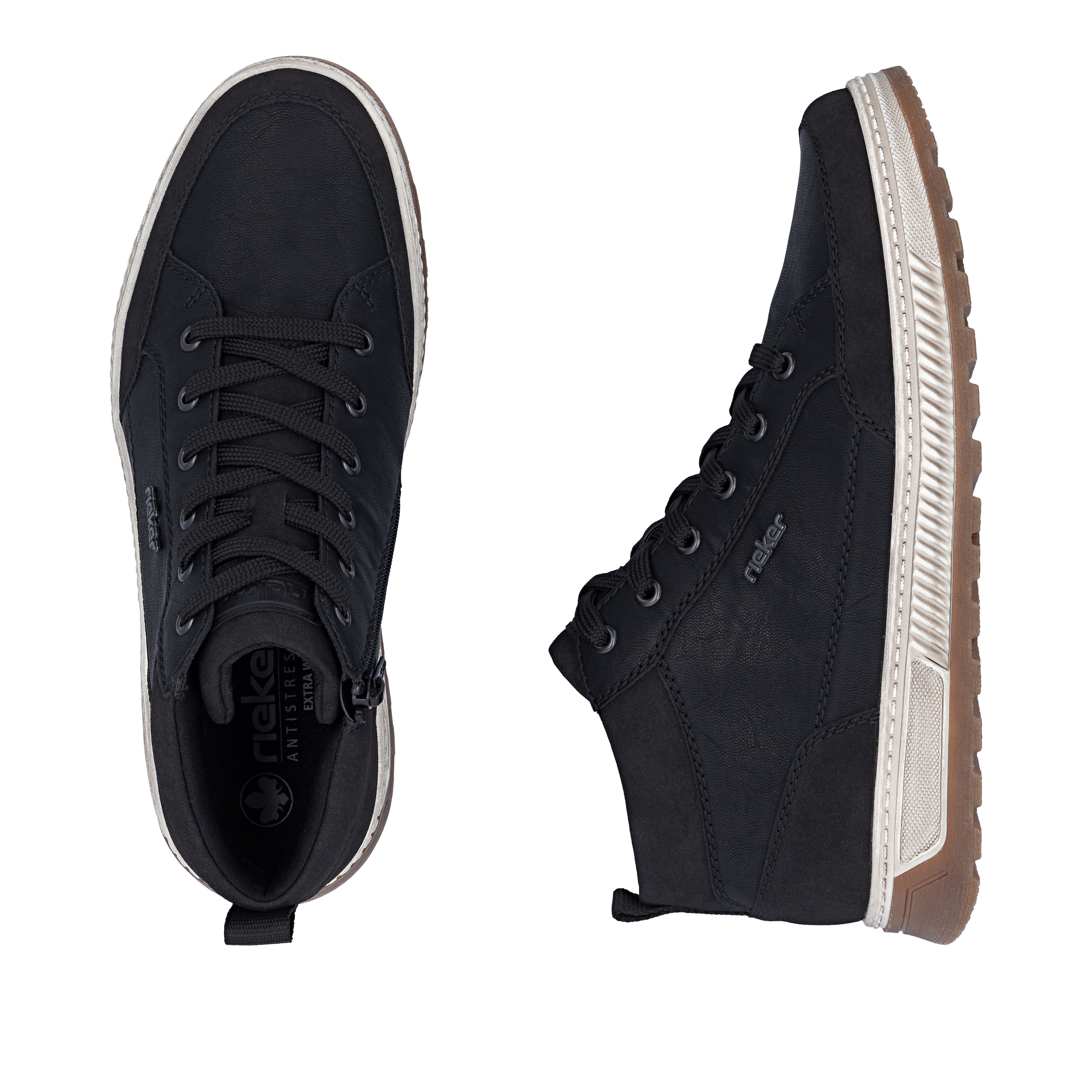 Chaussure de sport à lacets Rieker en noir