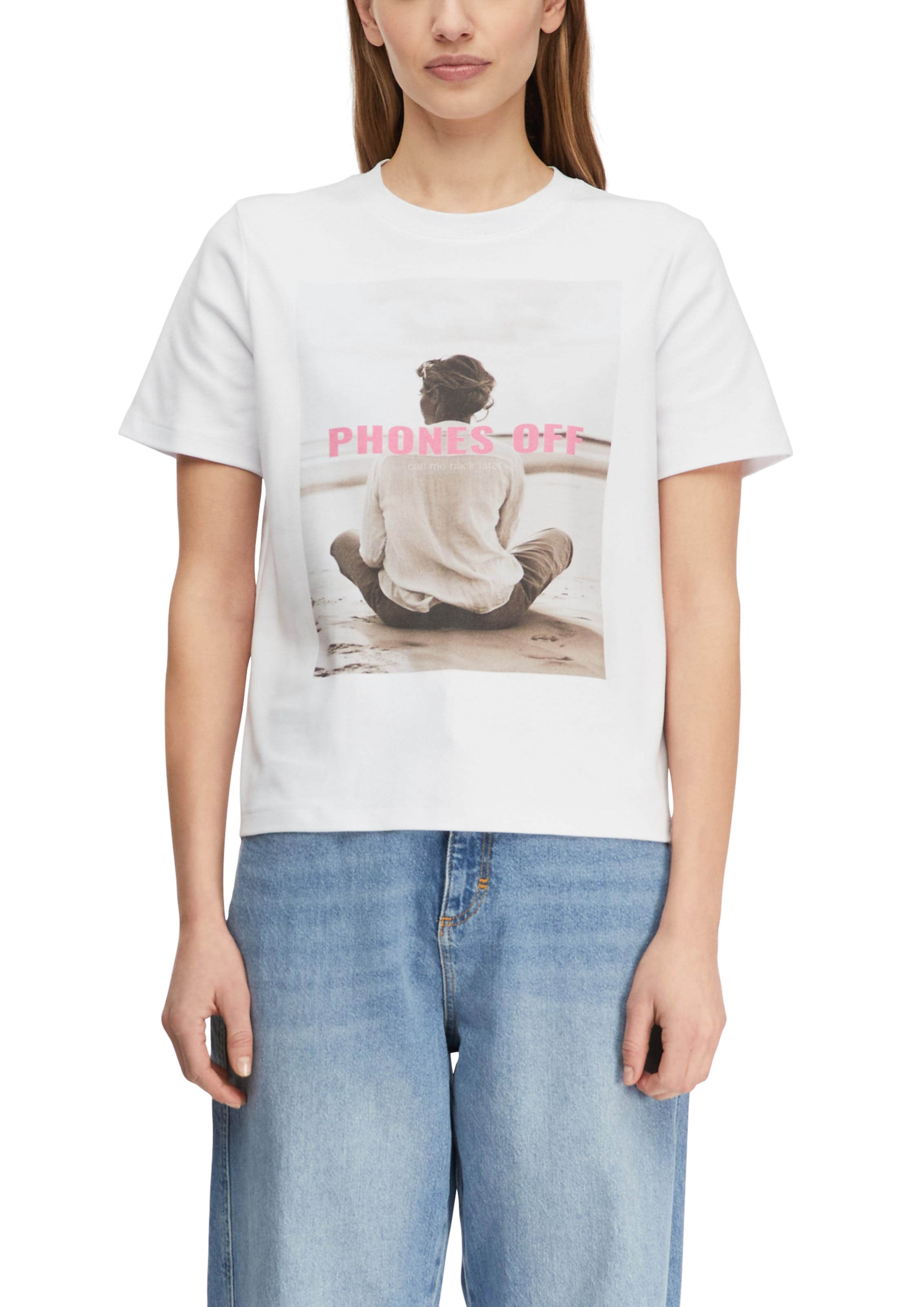 COMMA T-Shirt in Weiß