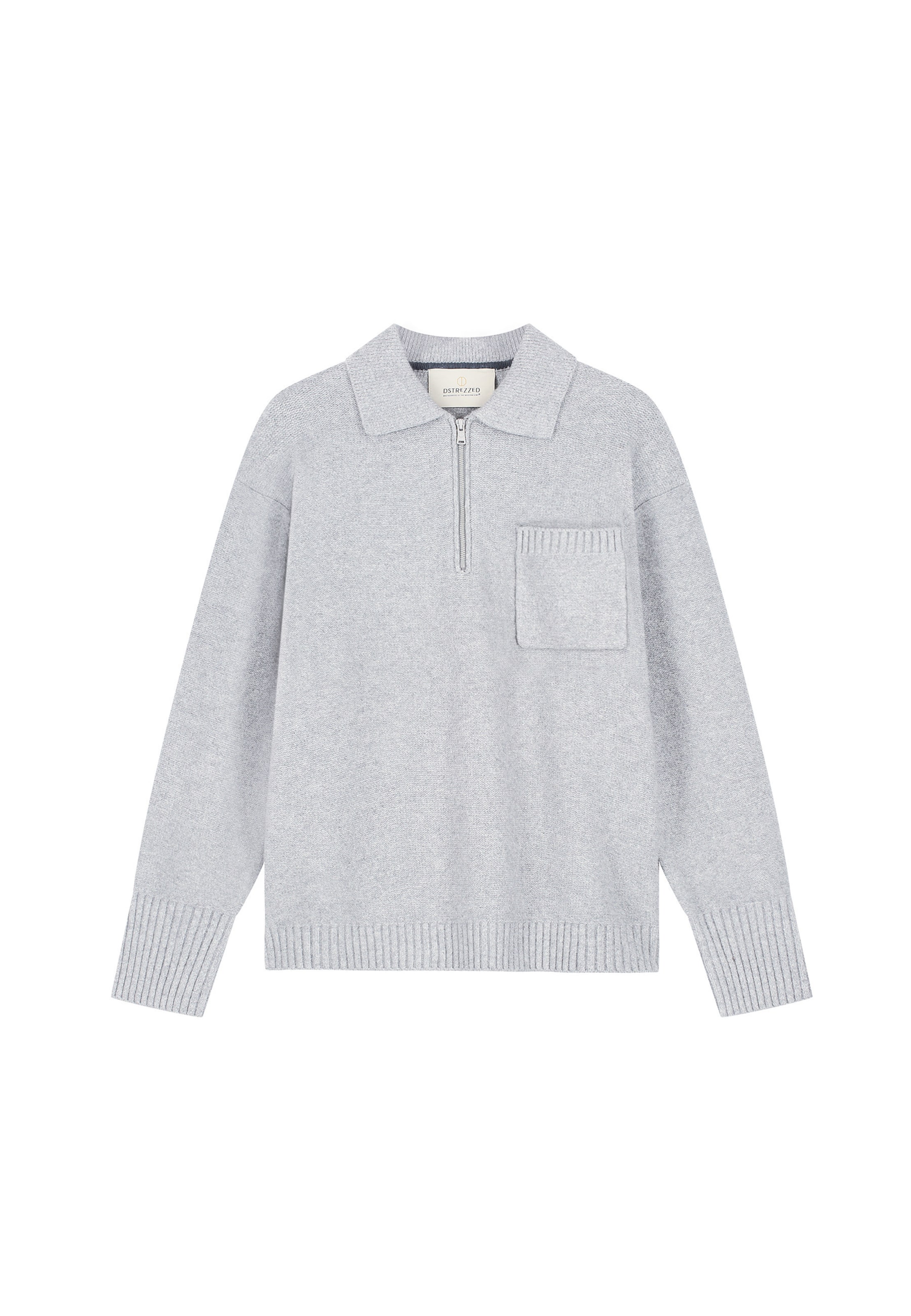 Dstrezzed Shirt 'Zac' in Grijs: voorkant