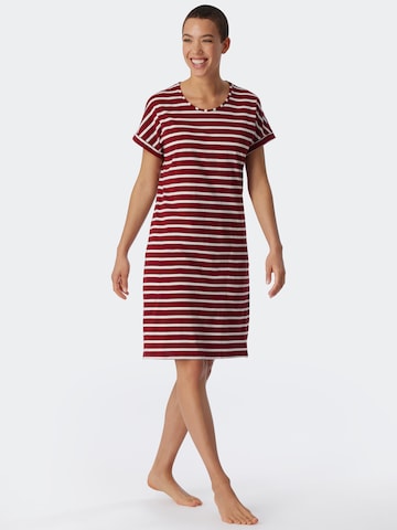 Chemise de nuit 'Essential Stripes' SCHIESSER en rouge