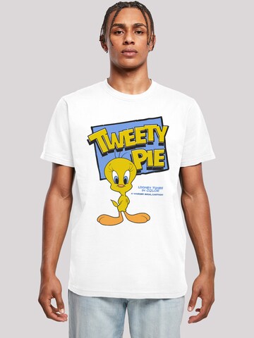 T-Shirt 'Looney Tunes Tweety Pie' F4NT4STIC en blanc : devant