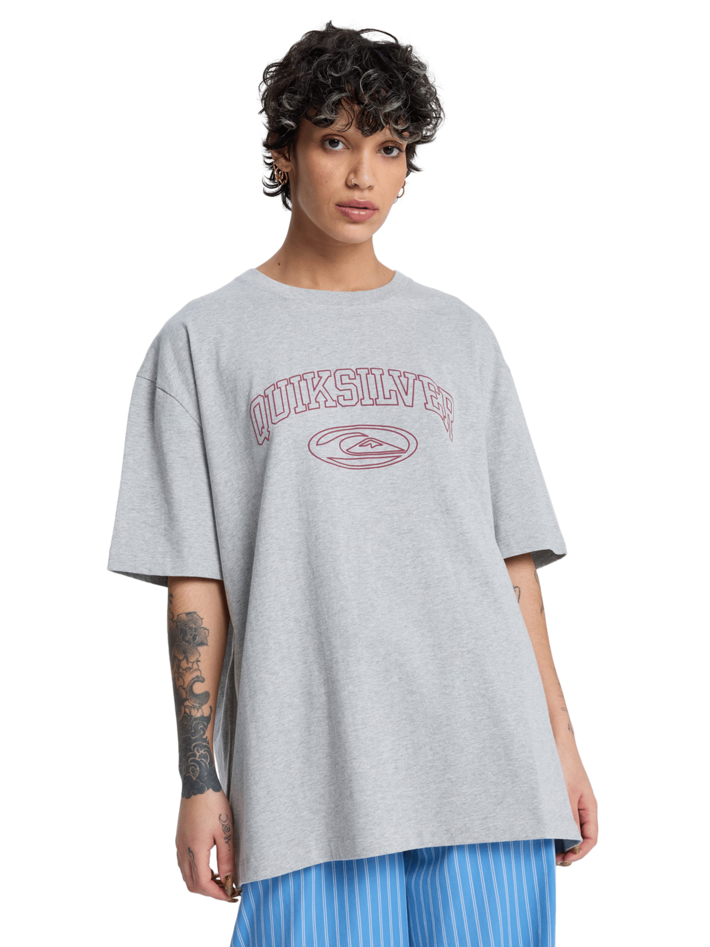 QUIKSILVER Shirt 'Boyfriend' in Grey: front