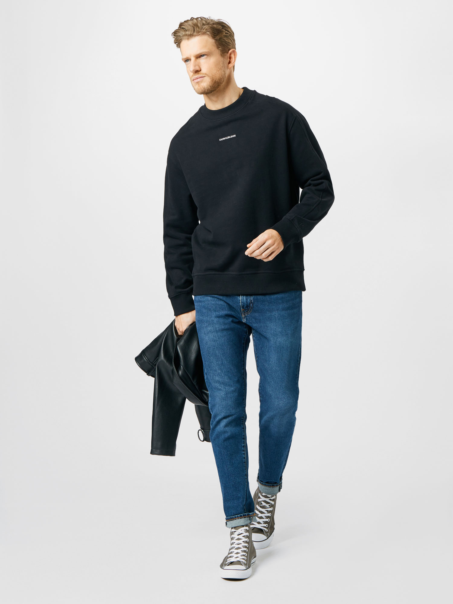 Bardziej zrównoważony Mężczyźni Calvin Klein Jeans Bluzka sportowa w kolorze Czarnym 