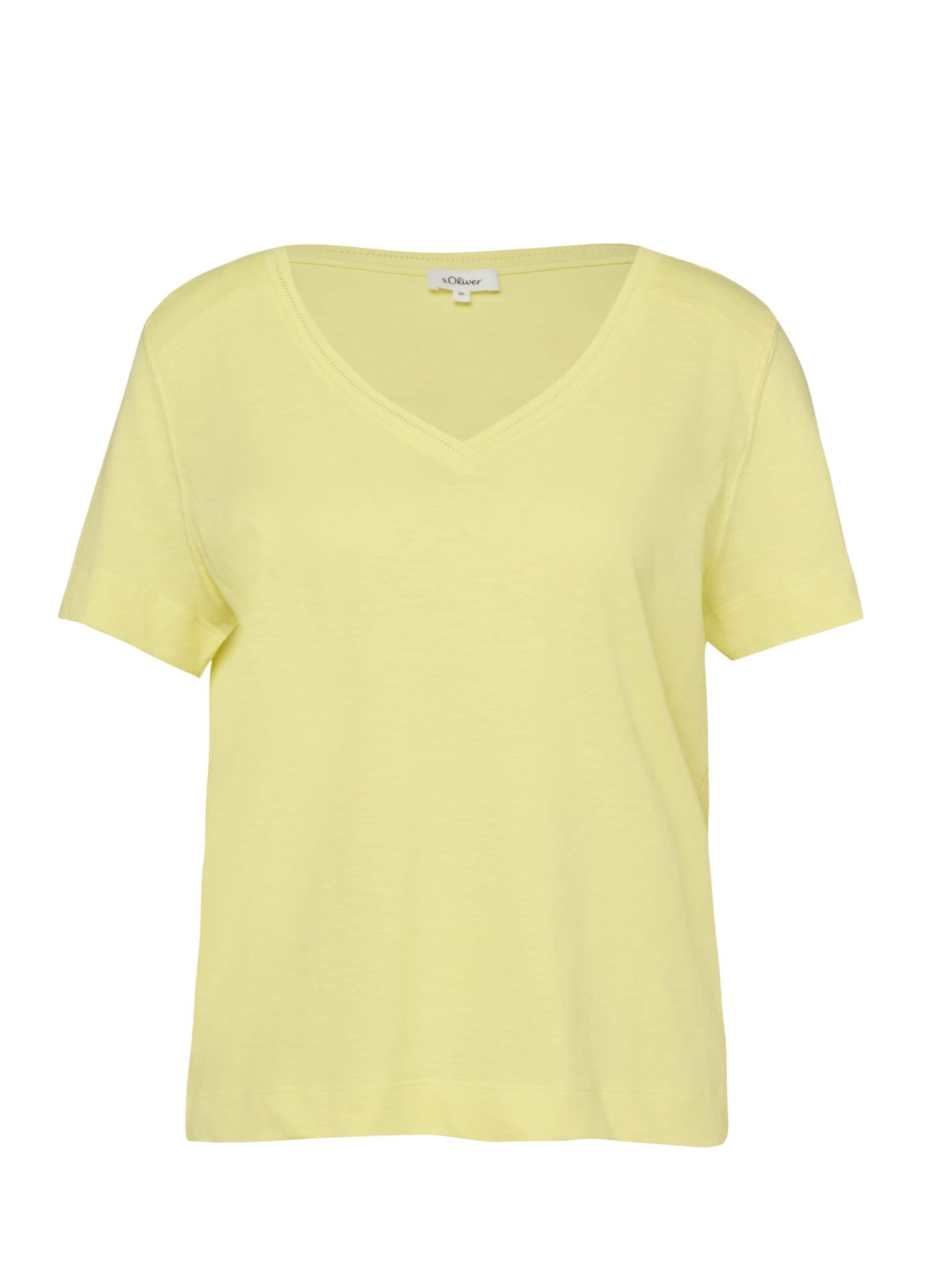 s.Oliver T-shirt 's.Oliver - Dames t-shirt' en XXXL en jaune, Vue avec produit