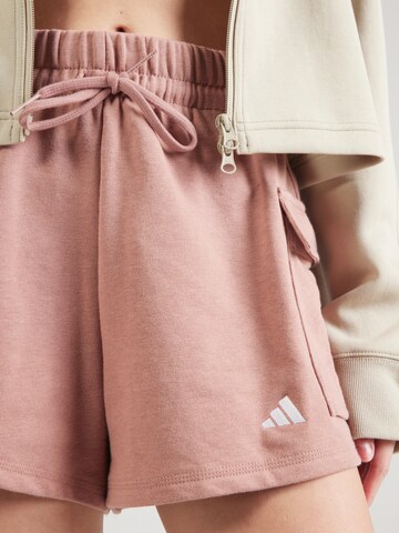 ADIDAS SPORTSWEAR Loosefit Παντελόνι φόρμας 'Essentials' σε ροζ