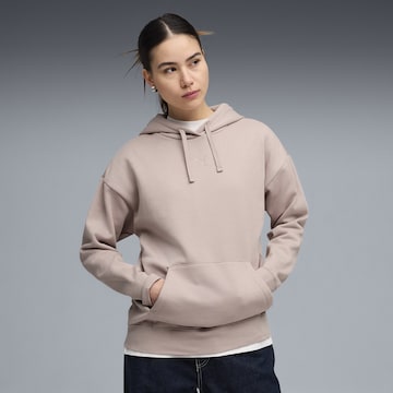 PUMA Essentials Fleece Relaxed Hoodie in Beige: Vorderseite