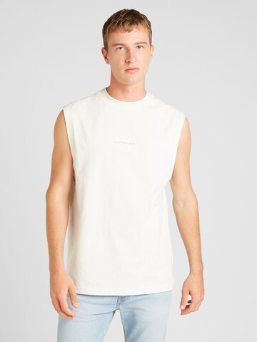 Calvin Klein Jeans Shirt in Wit: voorkant
