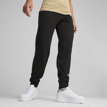 PUMA Tapered Sporthose 'ESS+' in Schwarz: Vorderseite
