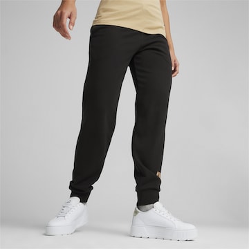 PUMA Tapered Workout Pants 'ESS+' in Black: front