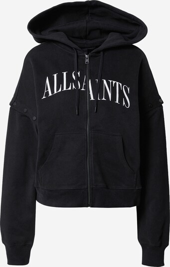 AllSaints Veste de survêtement 'Amphia' en noir / blanc, Vue avec produit