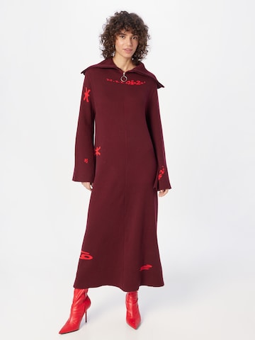 Hosbjerg Gebreide jurk 'Ida' in Rood: voorkant