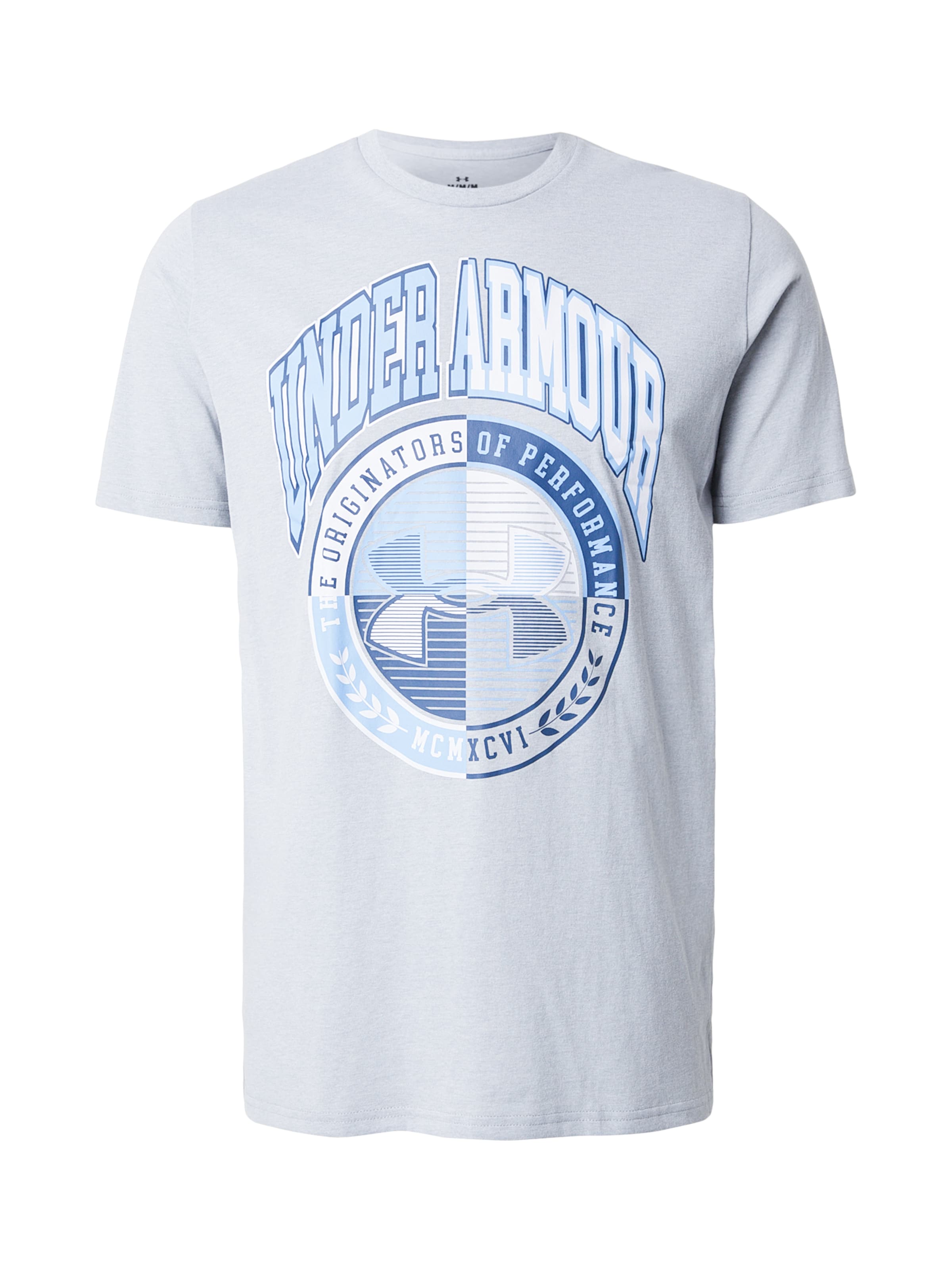 Tricou funcțional 'VARSITY CREST' de la UNDER ARMOUR pe gri: față