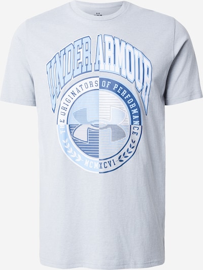 Sportiniai marškinėliai 'VARSITY CREST' iš UNDER ARMOUR, spalva – tamsiai mėlyna / sodri mėlyna („karališka“) / pilka / balta, Prekių apžvalga