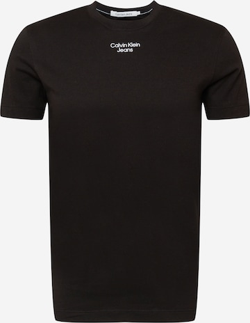 T-Shirt Calvin Klein Jeans en noir : devant