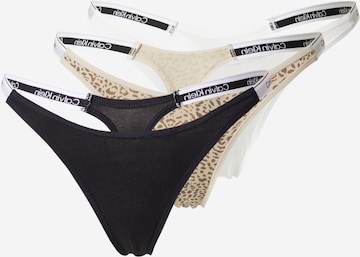 Calvin Klein Underwear Стринги в Бежевый: спереди