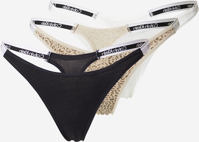 XS dydžio Siaurikės iš Calvin Klein Underwear, spalva – smėlio / šokolado spalva / juoda / balta, Prekių apžvalga