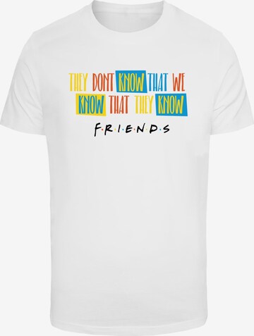 ABSOLUTE CULT Shirt 'Friends - They Don't Know' in Wit: voorkant