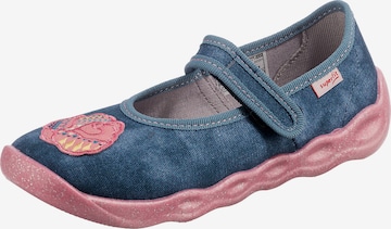 SUPERFIT - Pantufa 'Bubble' em azul: frente