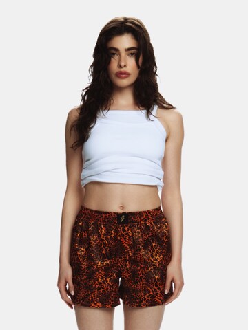EKCENTRIK Loose fit Pants 'Leopard' in Orange