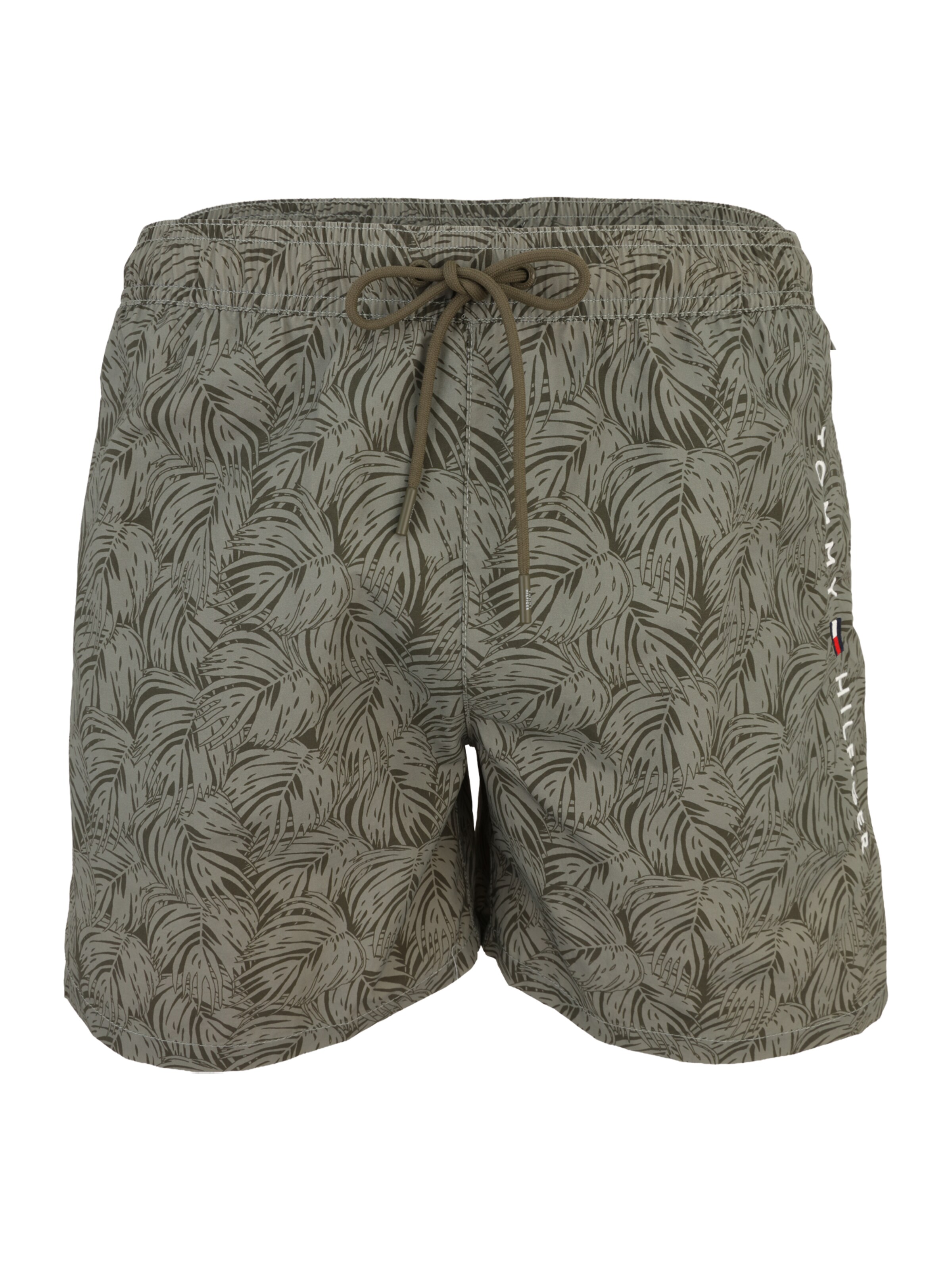 Tommy Hilfiger Underwear Badeshorts in khaki / oliv / weiß, Produktansicht