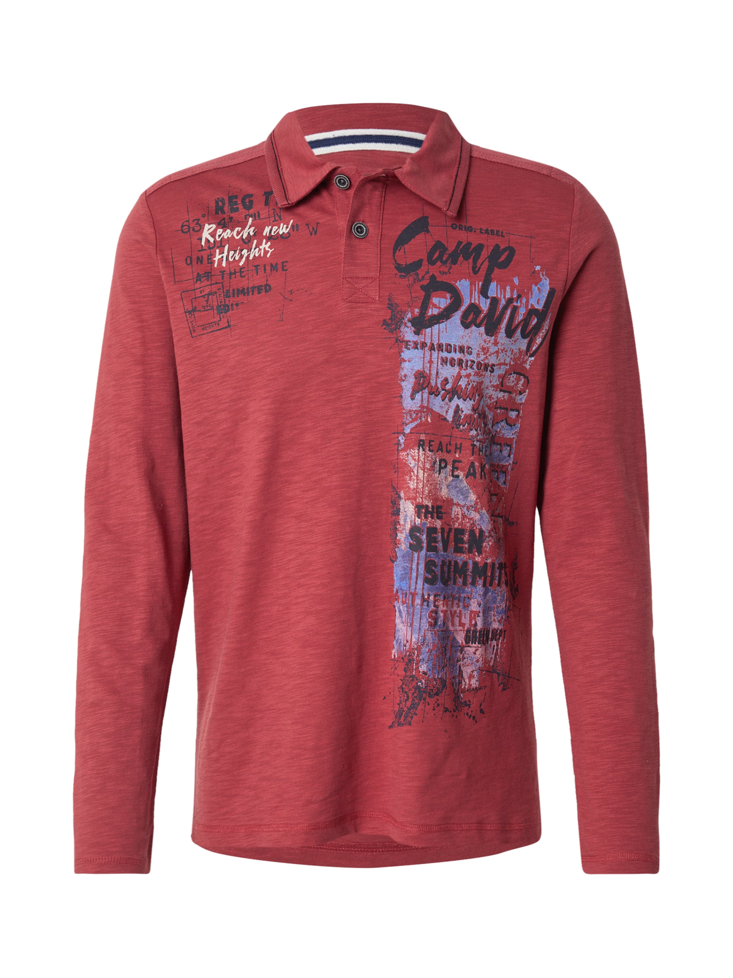 Tricou de la CAMP DAVID pe roșu: față