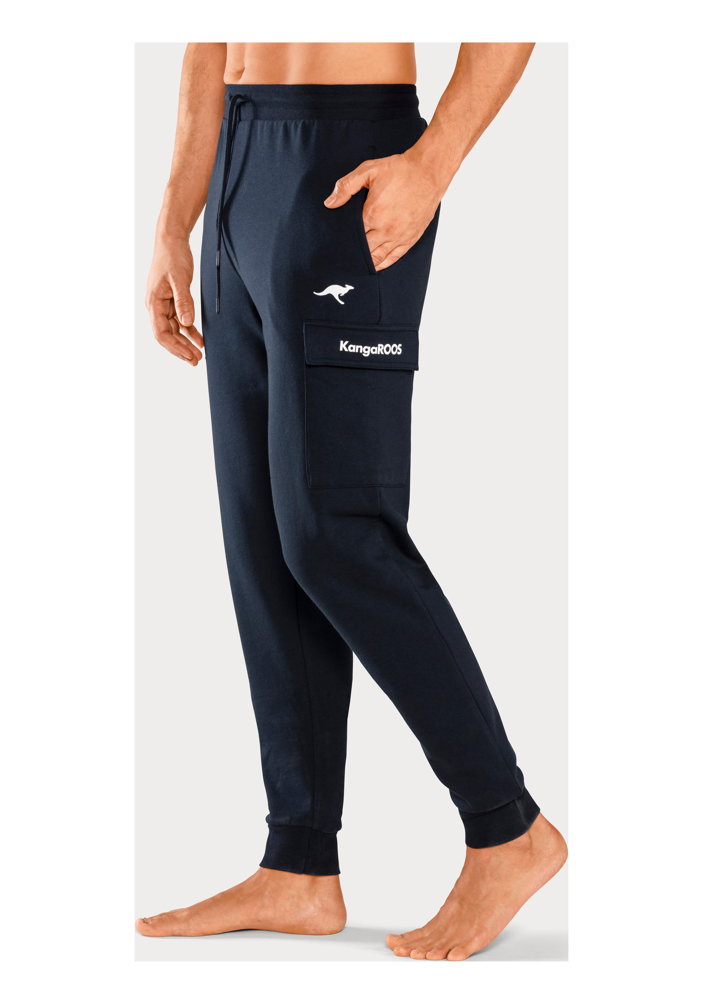 KangaROOS Tapered Cargo Pants in Blue