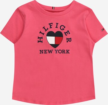 T-Shirt TOMMY HILFIGER en rose : devant