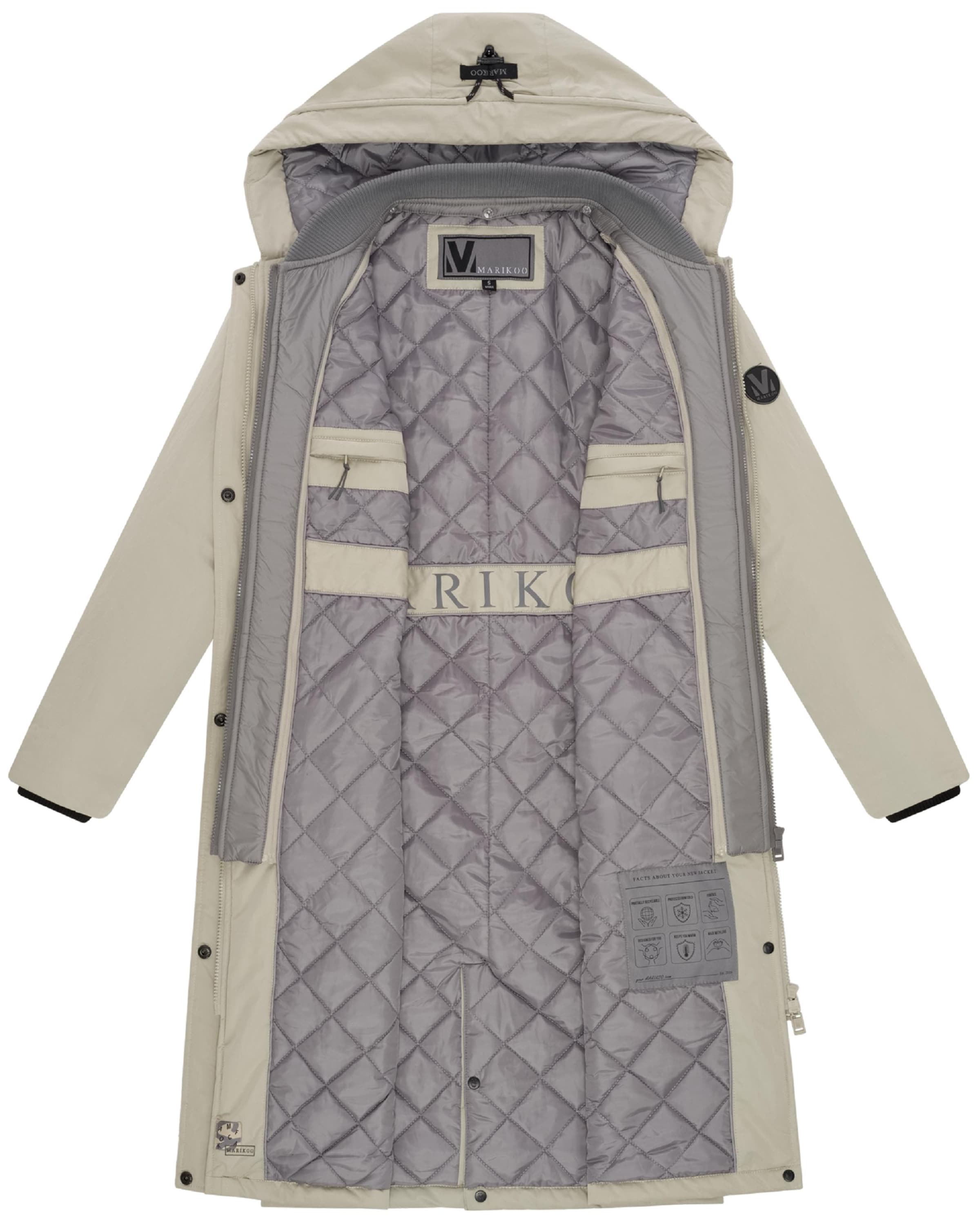 Palton de primăvară-toamnă de la MARIKOO pe bej