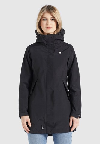 Manteau mi-saison 'Elmyra2' khujo en noir : devant