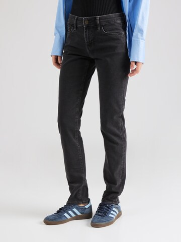 ESPRIT Slimfit Jeans in Zwart: voorkant