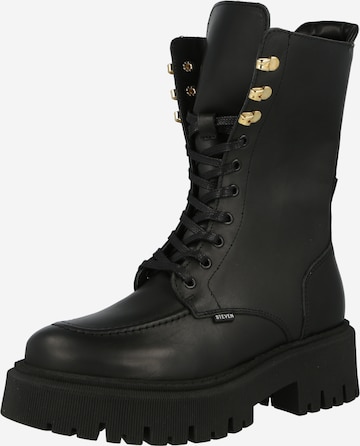 Bottes à lacets 'Stark' Steven New York en noir : devant