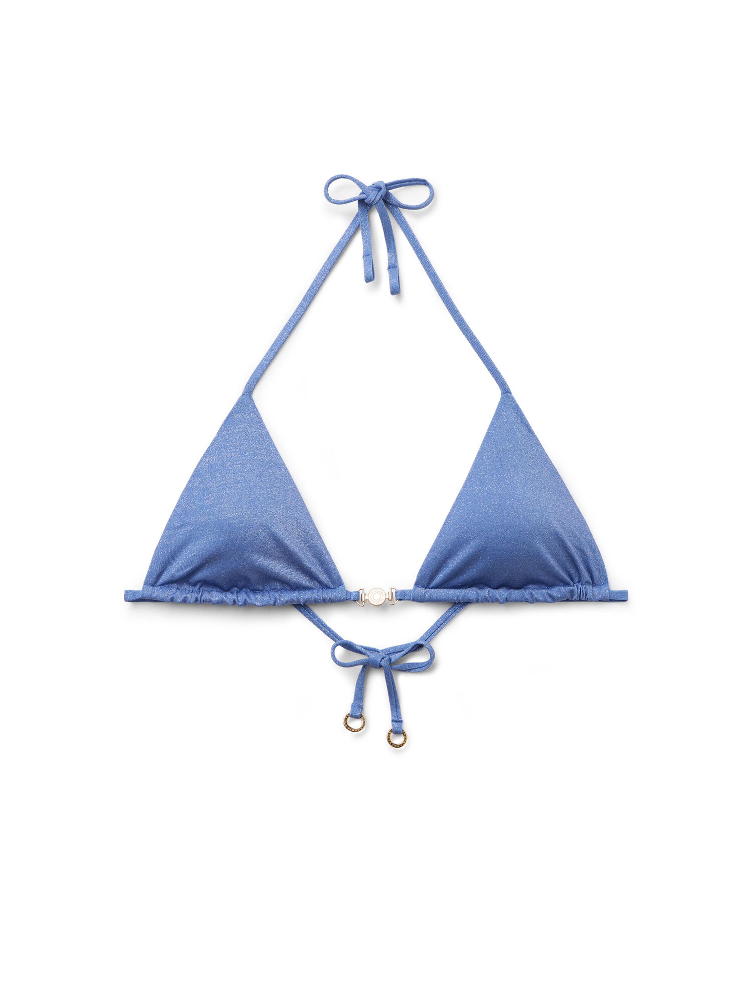 CALZEDONIA Triangel Bikinitop 'GOLDEN GLOW' in Blau: Vorderseite