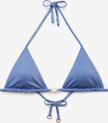 CALZEDONIA Triangel Bikinitop 'GOLDEN GLOW' in Blau: Vorderseite