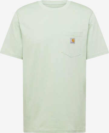 Carhartt WIP Тениска в зелено: отпред