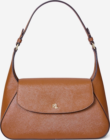 Lauren Ralph Lauren Schoudertas in Bruin: voorkant