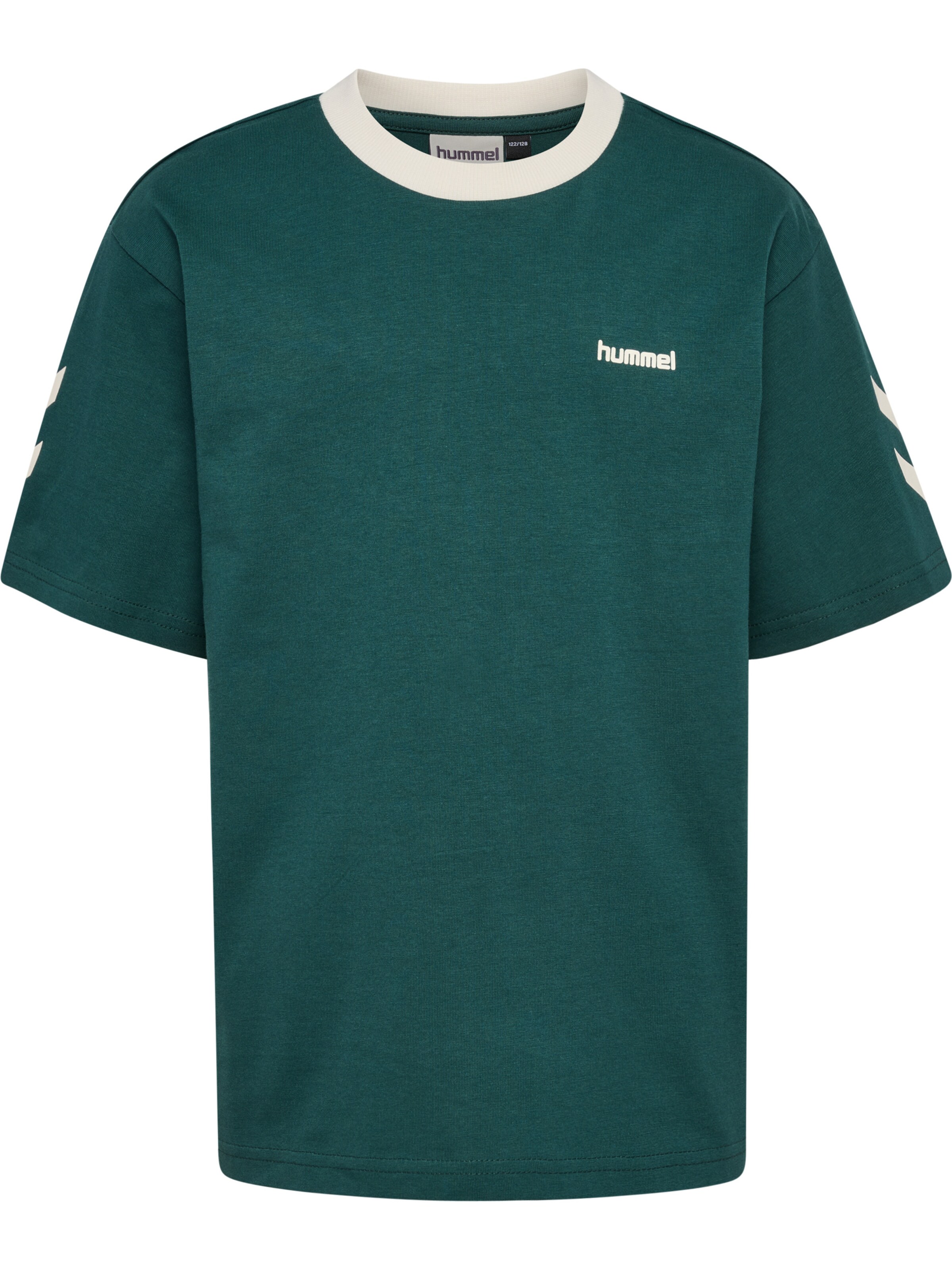 Hummel Shirts i 110-116 i creme / grøn, Produktvisning