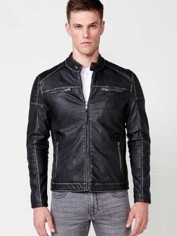 KOROSHI Between-season jacket in Black: front