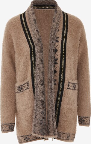 Cardigan faina en marron : devant