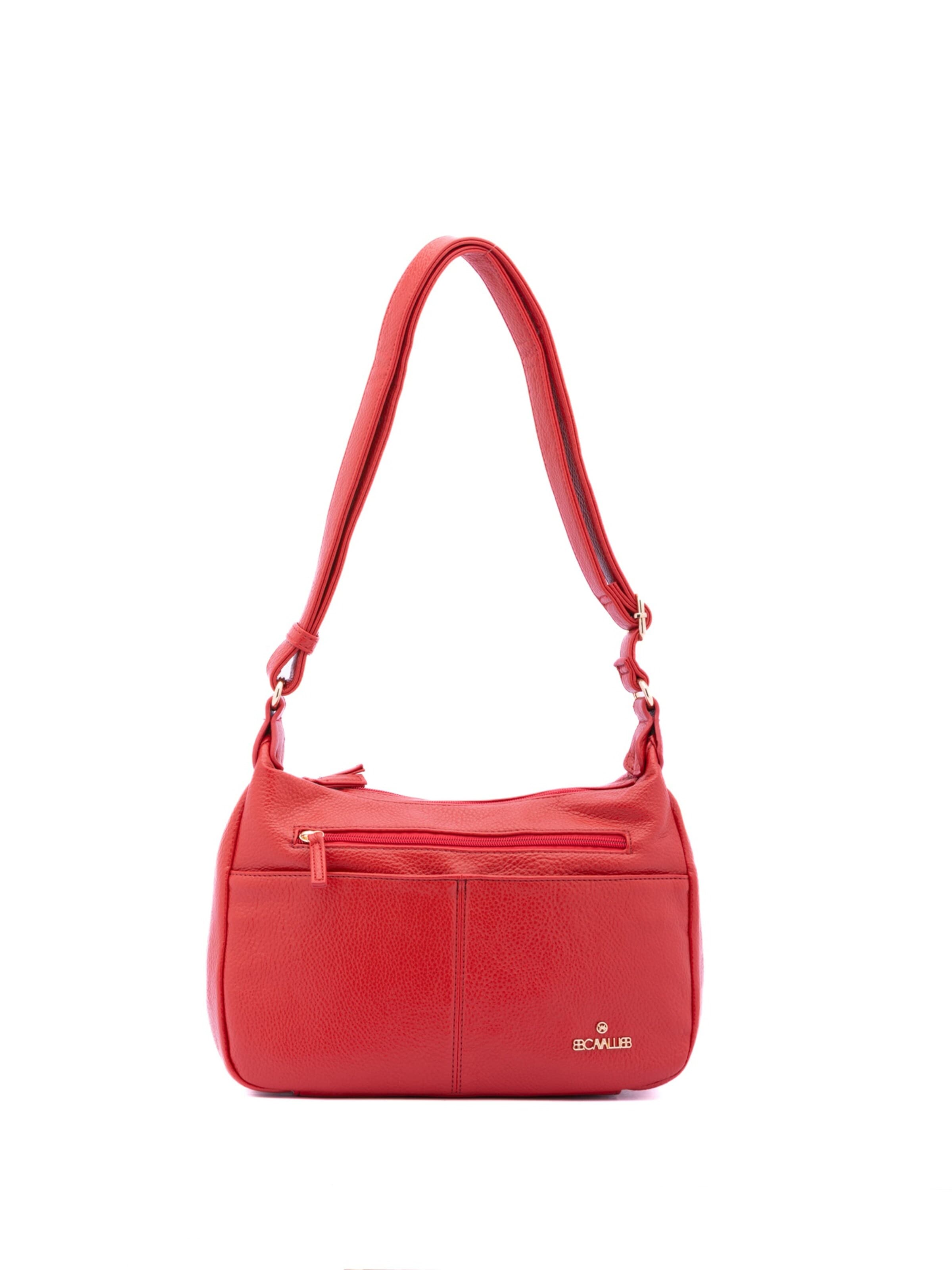 Borsa a spalla 'Borsa a Tracolla Donna Ecopelle con Zip e Tasche Multiple - B Cavalli' di B. Cavalli in rosso